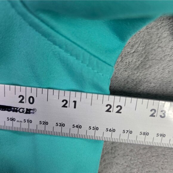 Womens Free Tech Teal Blue Full Zip Jacket 100% Polyester Mock Neck Size XL - Picture 5 of 8